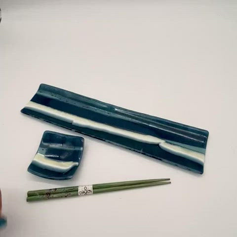 Sushi Platter - One of a Kind, Sea Blue-Ivory