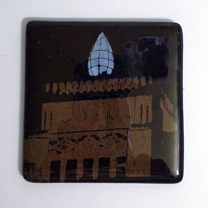 Milwaukee Wisconsin Gas Fused Glass 4" Single Coaster