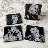Schitt's Creek  Fused Glass 4" Coaster 4-pack