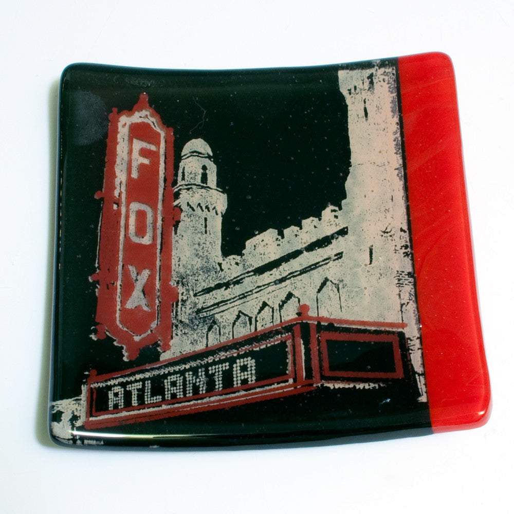 Atlanta Fox Theater Marquis 4.5" Handmade Fused Glass Catch-all Dish