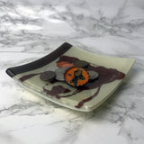 Bully Dog 4.5" Handmade Fused Glass Catch-all Dish