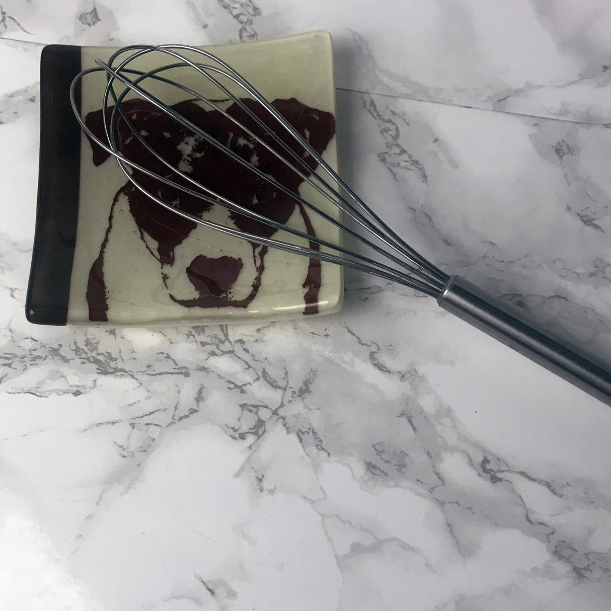 Bully Dog 4.5" Handmade Fused Glass Catch-all Dish