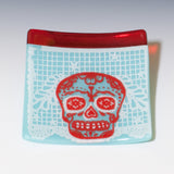 Calavera 4.5" Handmade Fused Glass Catch-all Dish