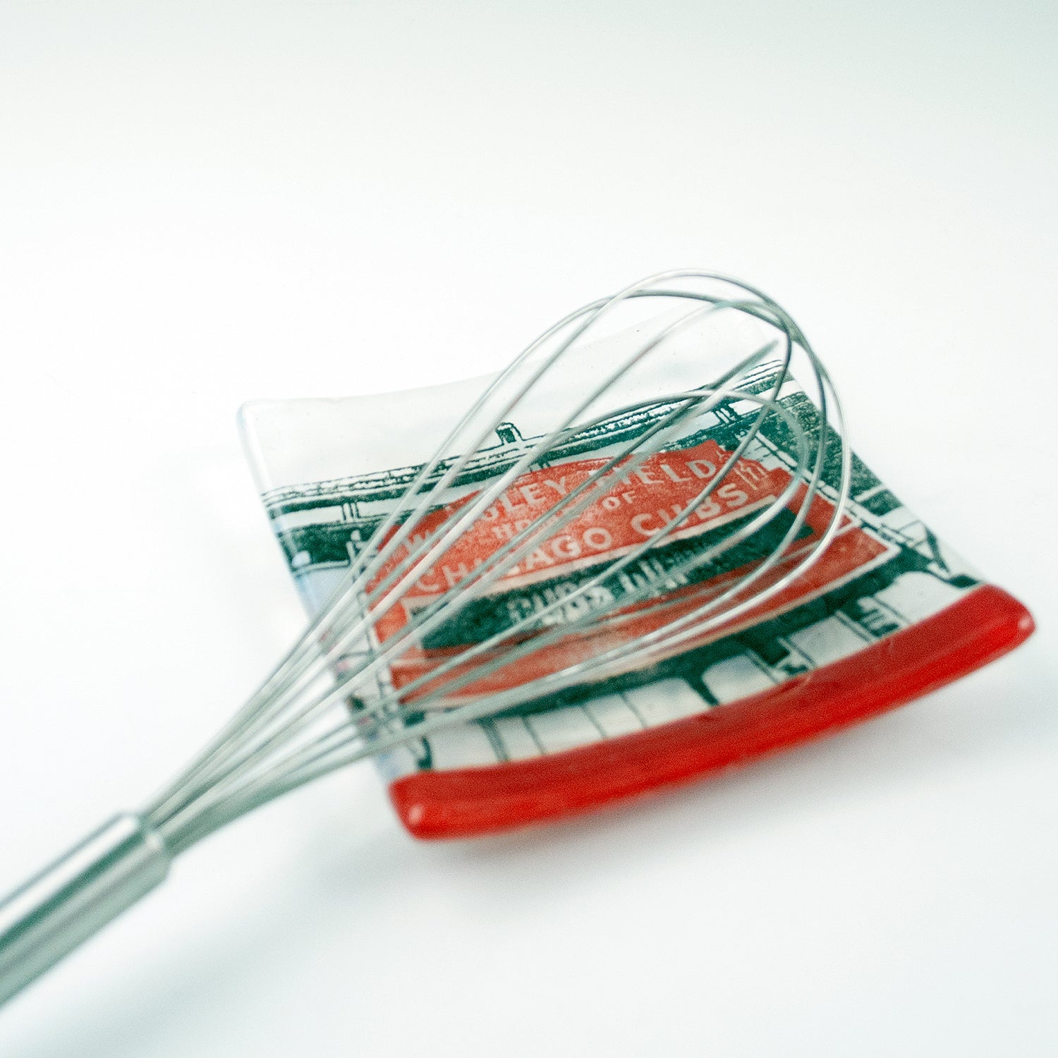 Chicago Wrigley Field 4.5" Handmade Fused Glass Catch-all Dish