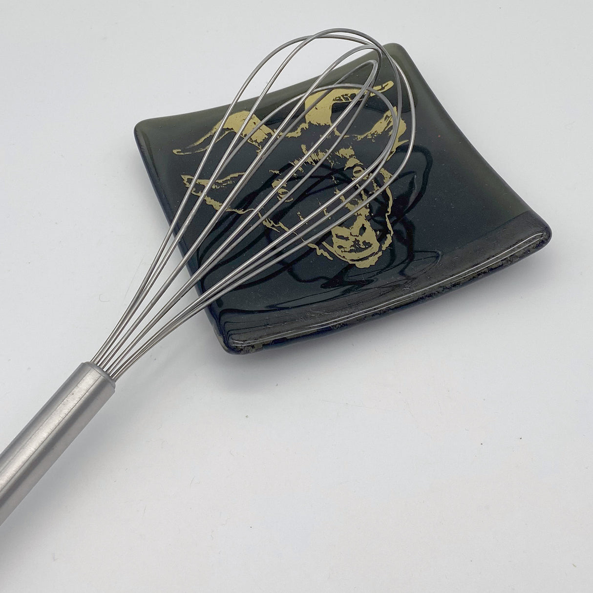 Goat 4.5" Handmade Fused Glass Catch-all Dish