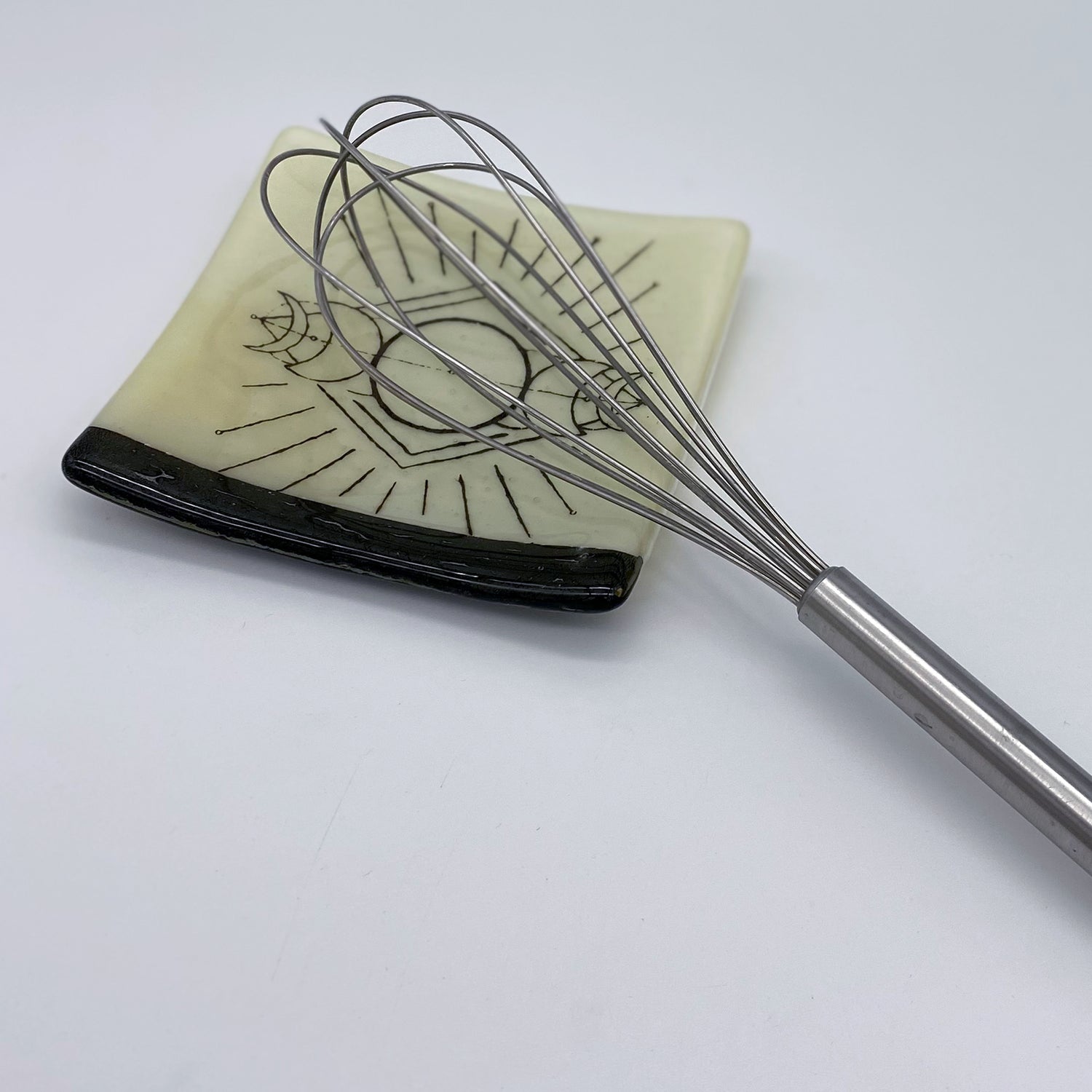 Moon Phases 4.5" Handmade Fused Glass Catch-all Dish