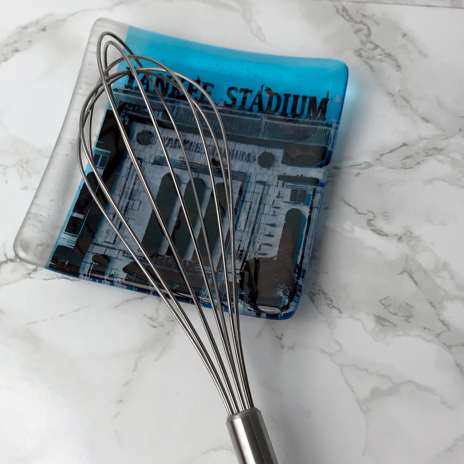 New York City Bronx Yankee Stadium 4.5" Handmade Fused Glass Catch-all Dish - made to order