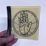 Palmistry 4.5" Handmade Fused Glass Catch-all Dish