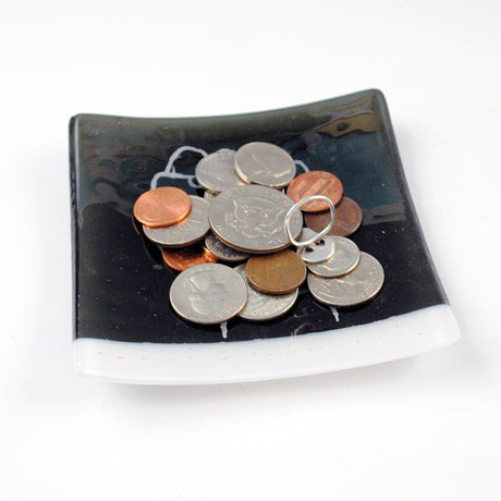 Resist Fist 4.5" Handmade Fused Glass Catch-all Dish