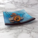 Shaka 4.5" Handmade Fused Glass Catch-all Dish
