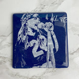 Axl Rose Fused Glass 4" Single Coaster