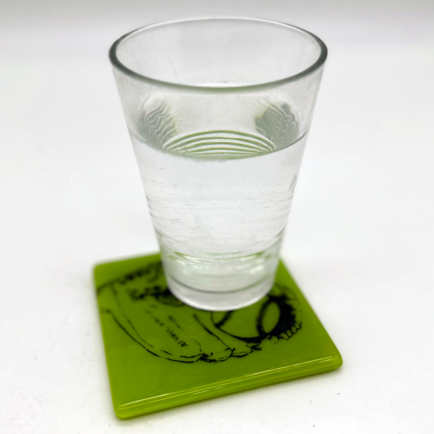 Baseball  Fused Glass 4" Single Coaster