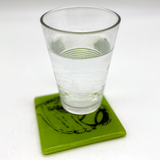 Baseball  Fused Glass 4" Single Coaster