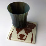 Bully Dog Fused Glass 4" Single Coaster