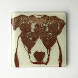 Bully Dog Fused Glass 4" Single Coaster