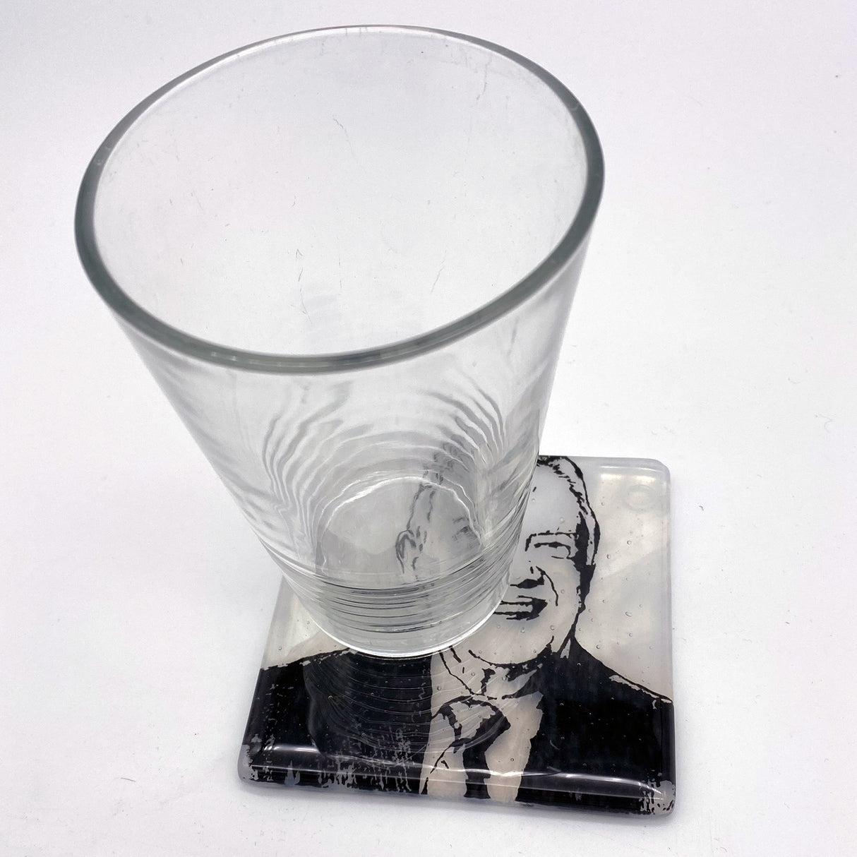 Jimmy Carter Fused Glass 4" Single Coaster