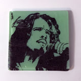 Chris Cornell Fused Glass 4" Single Coaster