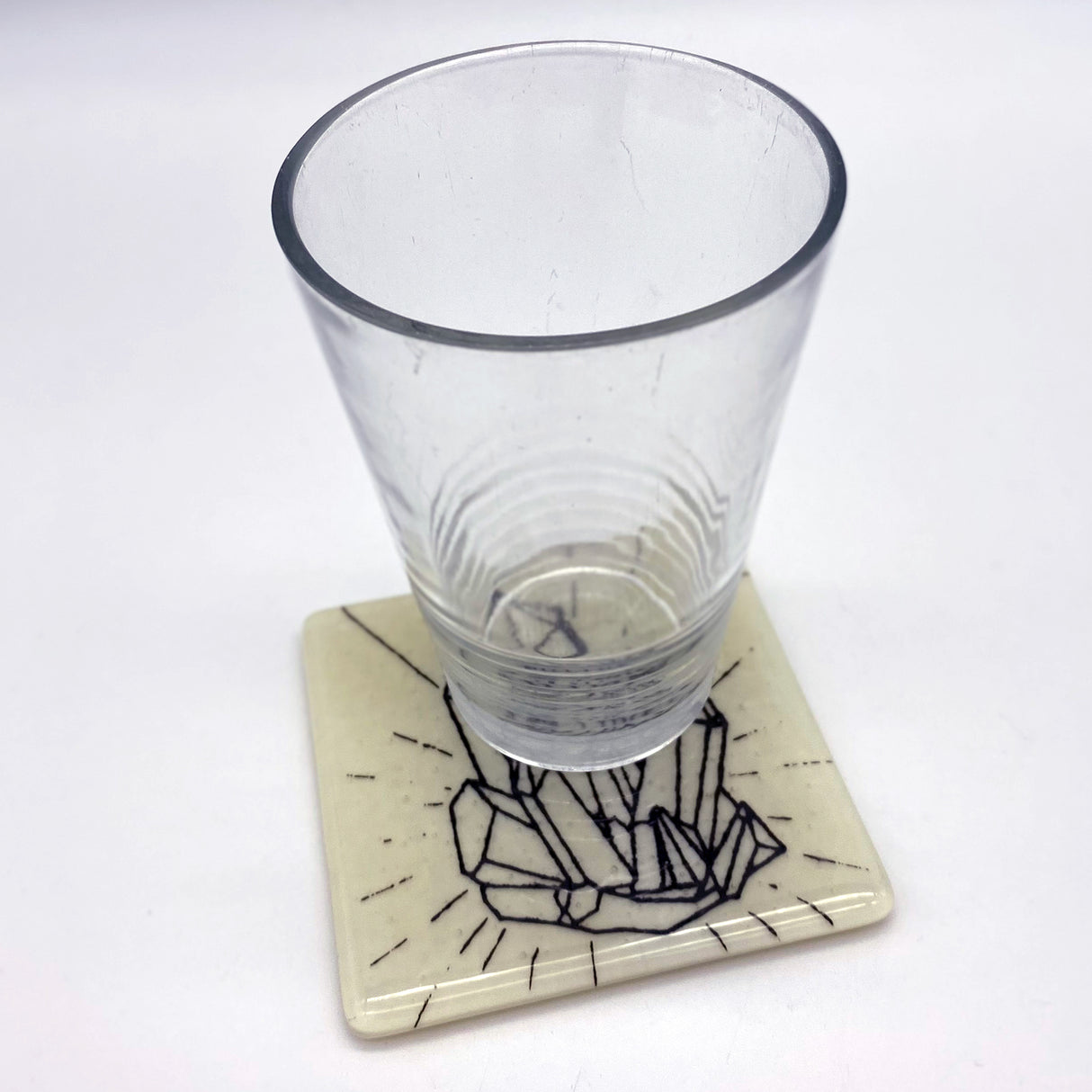 Crystals Mystical Fused Glass 4" Single Coaster