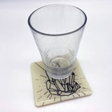Crystals Mystical Fused Glass 4" Single Coaster
