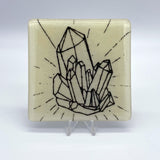 Crystals Mystical Fused Glass 4" Single Coaster
