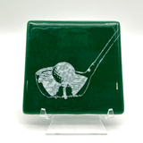 Golf Fused Glass 4" Single Coaster