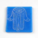 Hamsa Fused Glass 4" Single Coaster