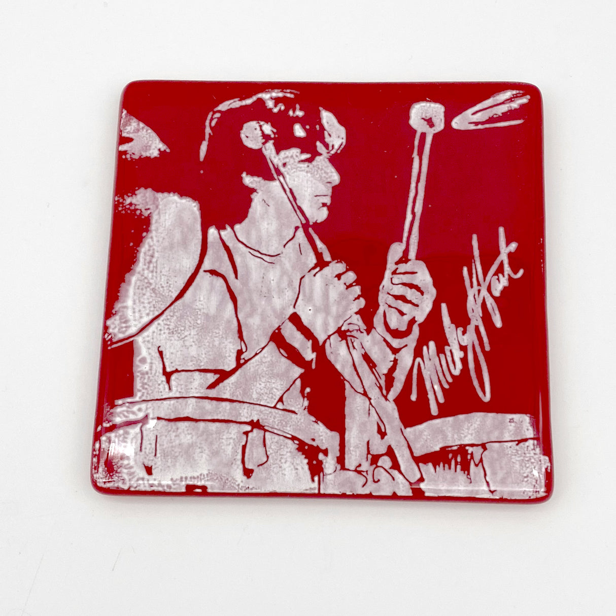 Mickey Hart Fused Glass 4" Single Coaster