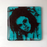 Lauryn Hill Fused Glass 4" Single Coaster