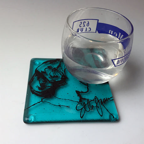 Etta James Fused Glass 4" Single Coaster