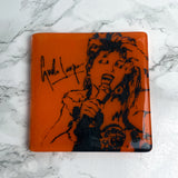 Cyndi Lauper Fused Glass 4" Single Coaster