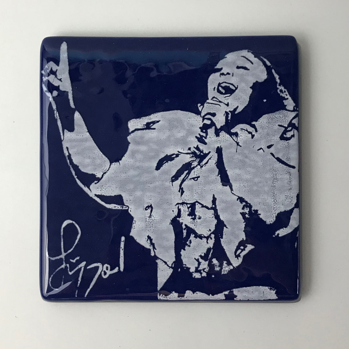 Lizzo Fused Glass 4" Single Coaster