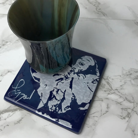 Lizzo Fused Glass 4" Single Coaster