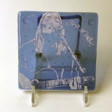 Joni Mitchell  Fused Glass 4" Single Coaster