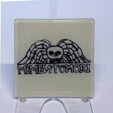 Memento Mori Mystical Fused Glass 4" Single Coaster