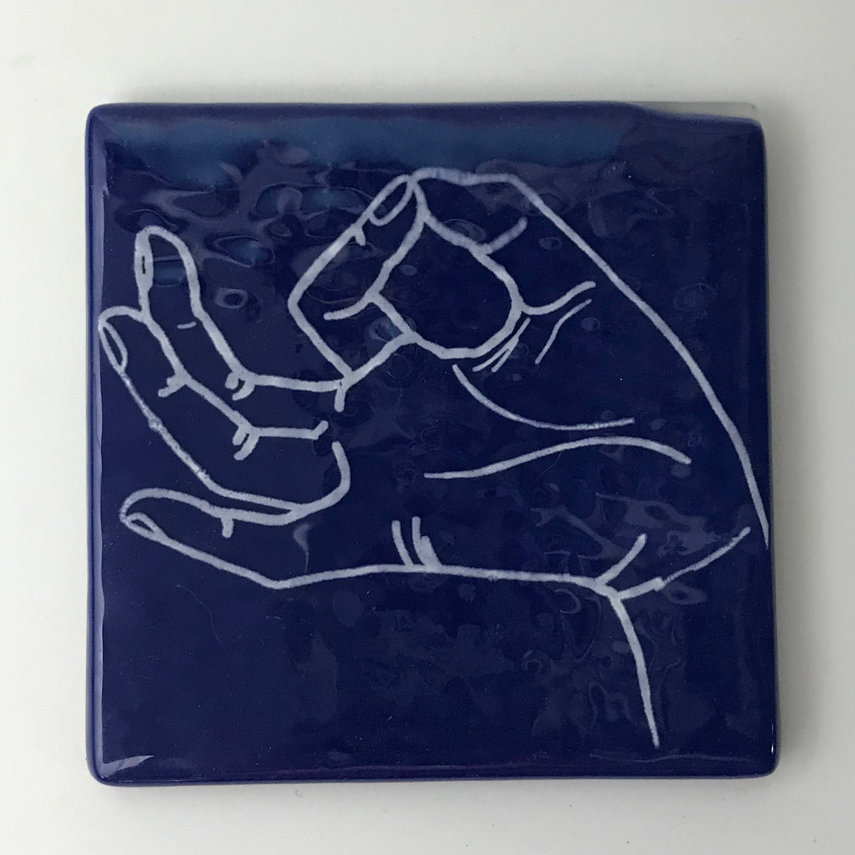 Om  Fused Glass 4" Single Coaster