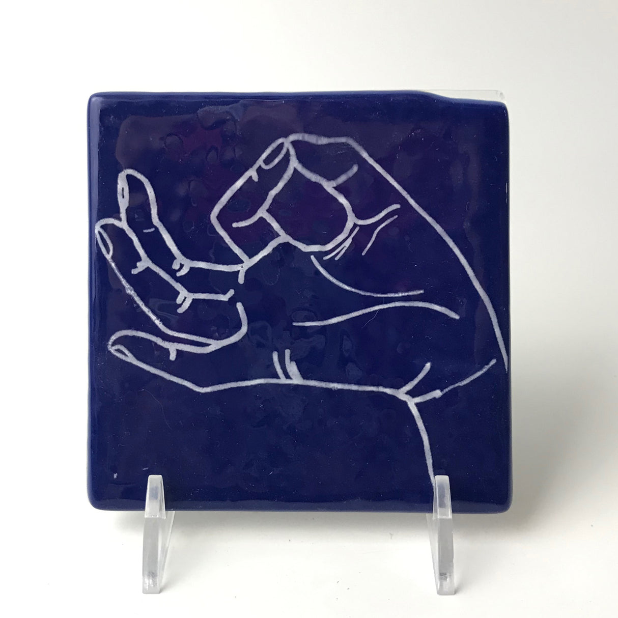 Om  Fused Glass 4" Single Coaster