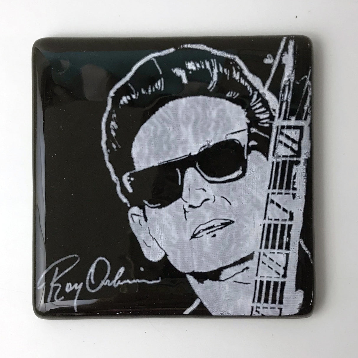 Roy Orbison  Fused Glass 4" Single Coaster