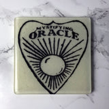 Ouija Planchette Fused Glass 4" Single Coaster