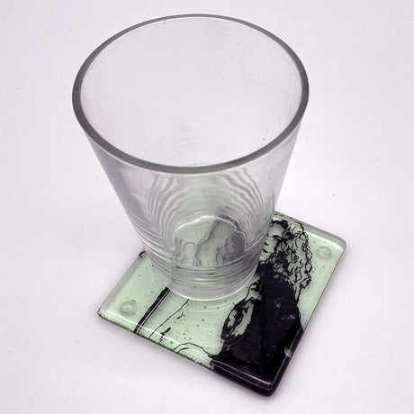 Robert Plant  Fused Glass 4" Single Coaster