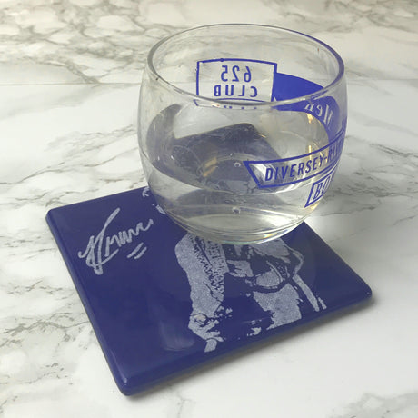 Prince (Guitar) Fused Glass 4" Single Coaster