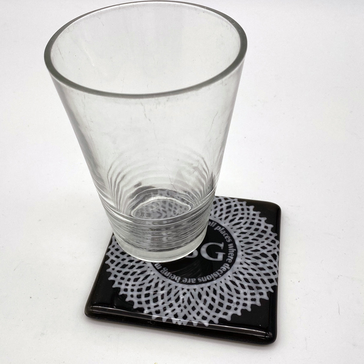 Ruth Bader Ginsburg RBG  Collar Fused Glass 4" Single Coaster