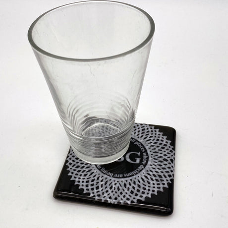 Ruth Bader Ginsburg RBG  Collar Fused Glass 4" Single Coaster