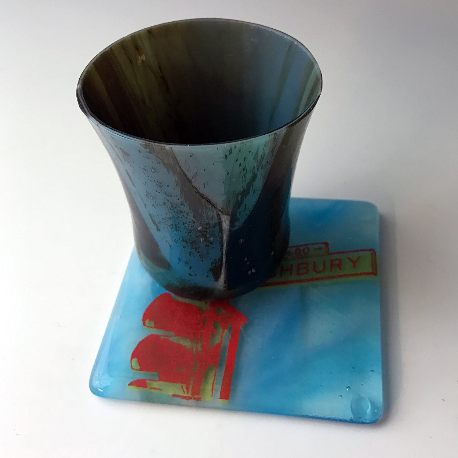 San Francisco Haight Ashbury Fused Glass 4" Single Coaster