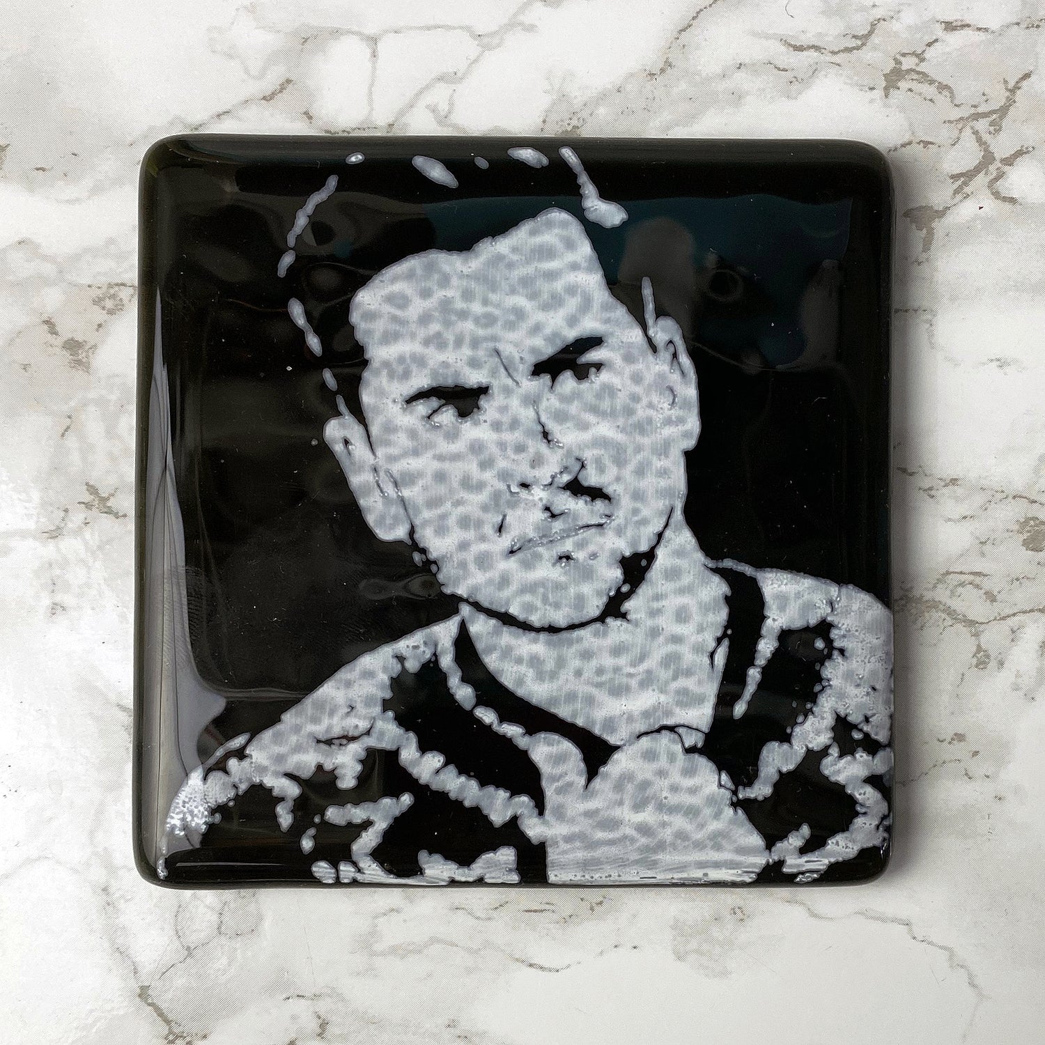 Schitt's Creek Actor Daniel Levy  Fused Glass 4" Single Coaster