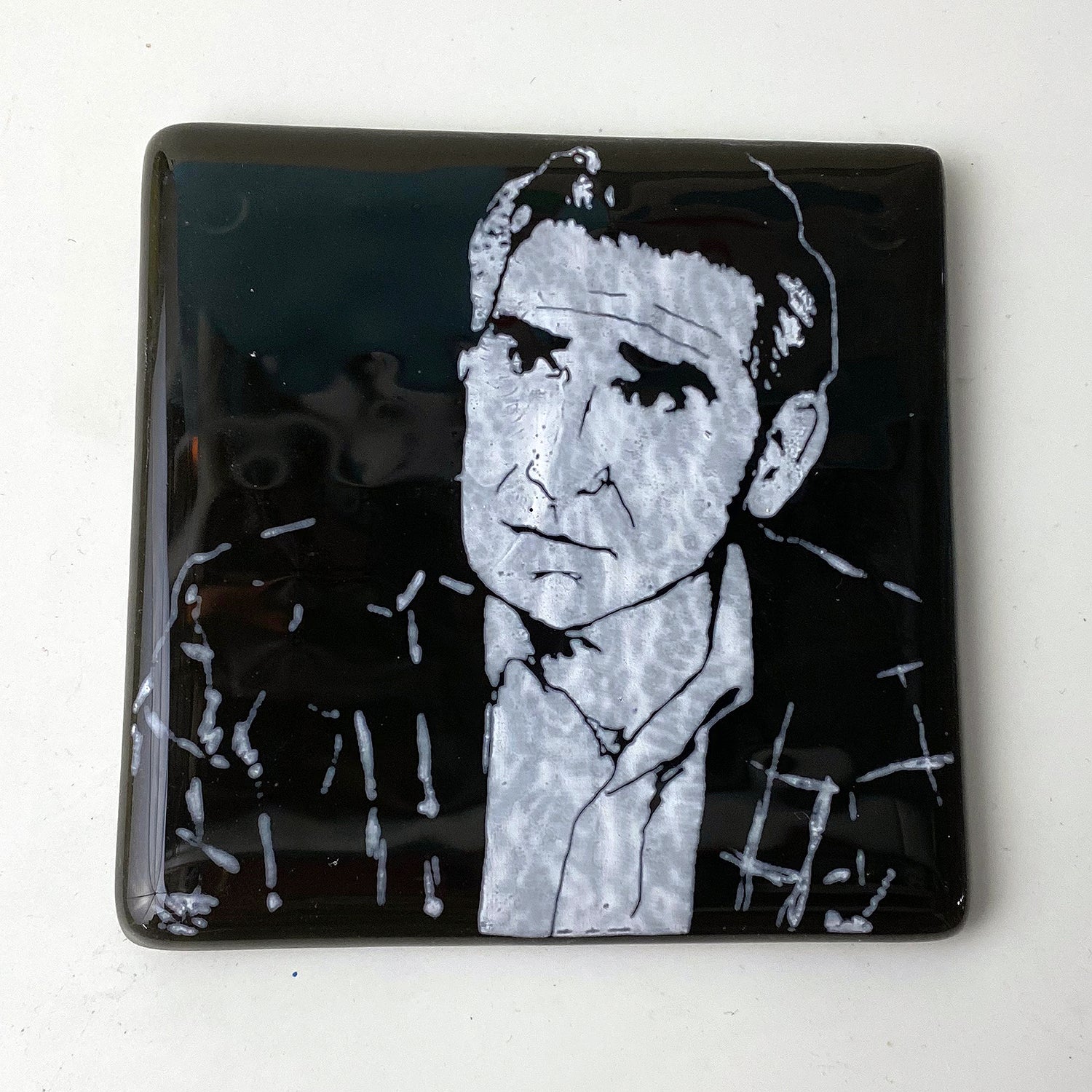 Schitt's Creek Actor Eugene Levy Fused Glass 4" Single Coaster
