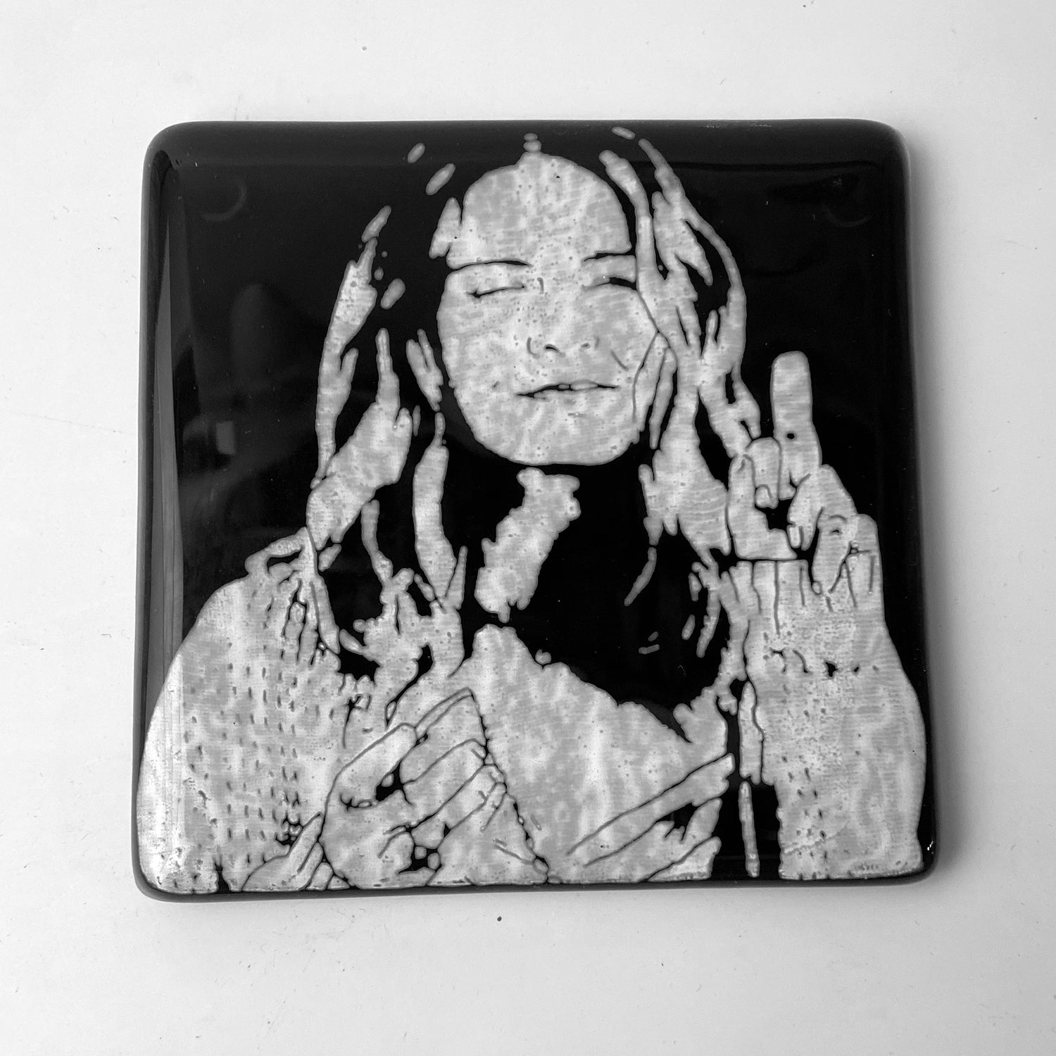 Schitt's Creek Actor Annie Murphy Fused Glass 4" Single Coaster