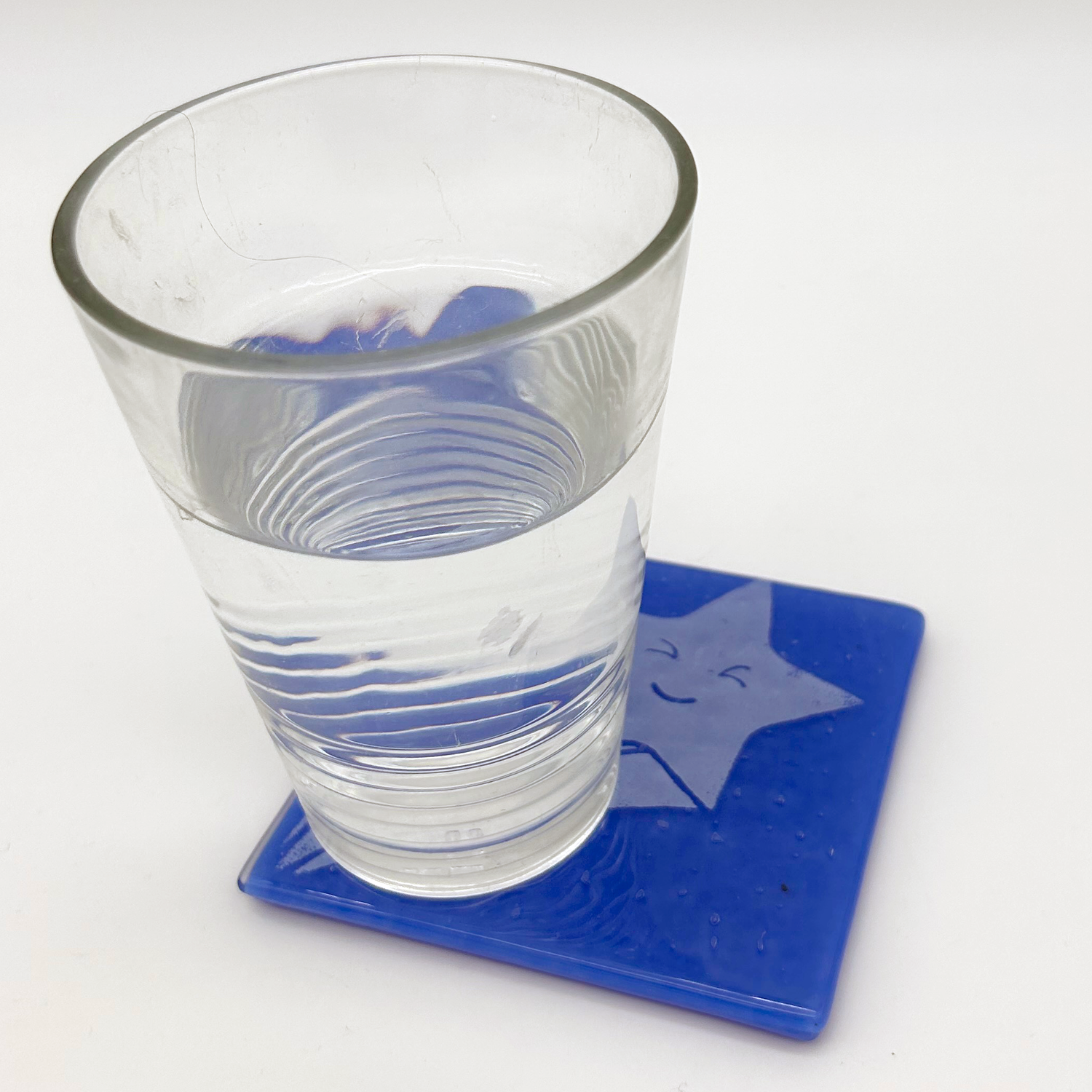 Celestial Shooting Sta Fused Glass 4" Single Coaster