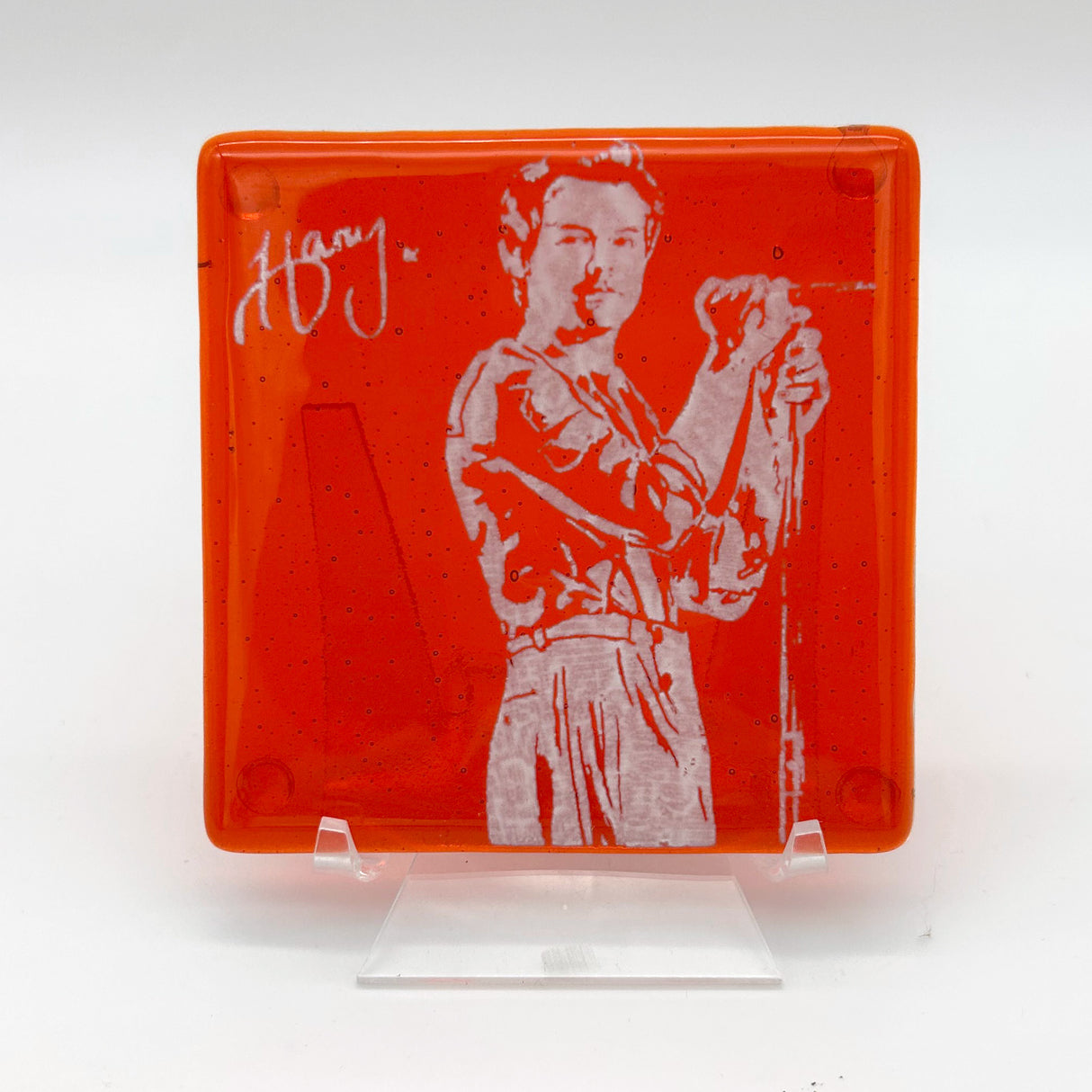 Harry Styles Fused Glass 4" Single Coaster