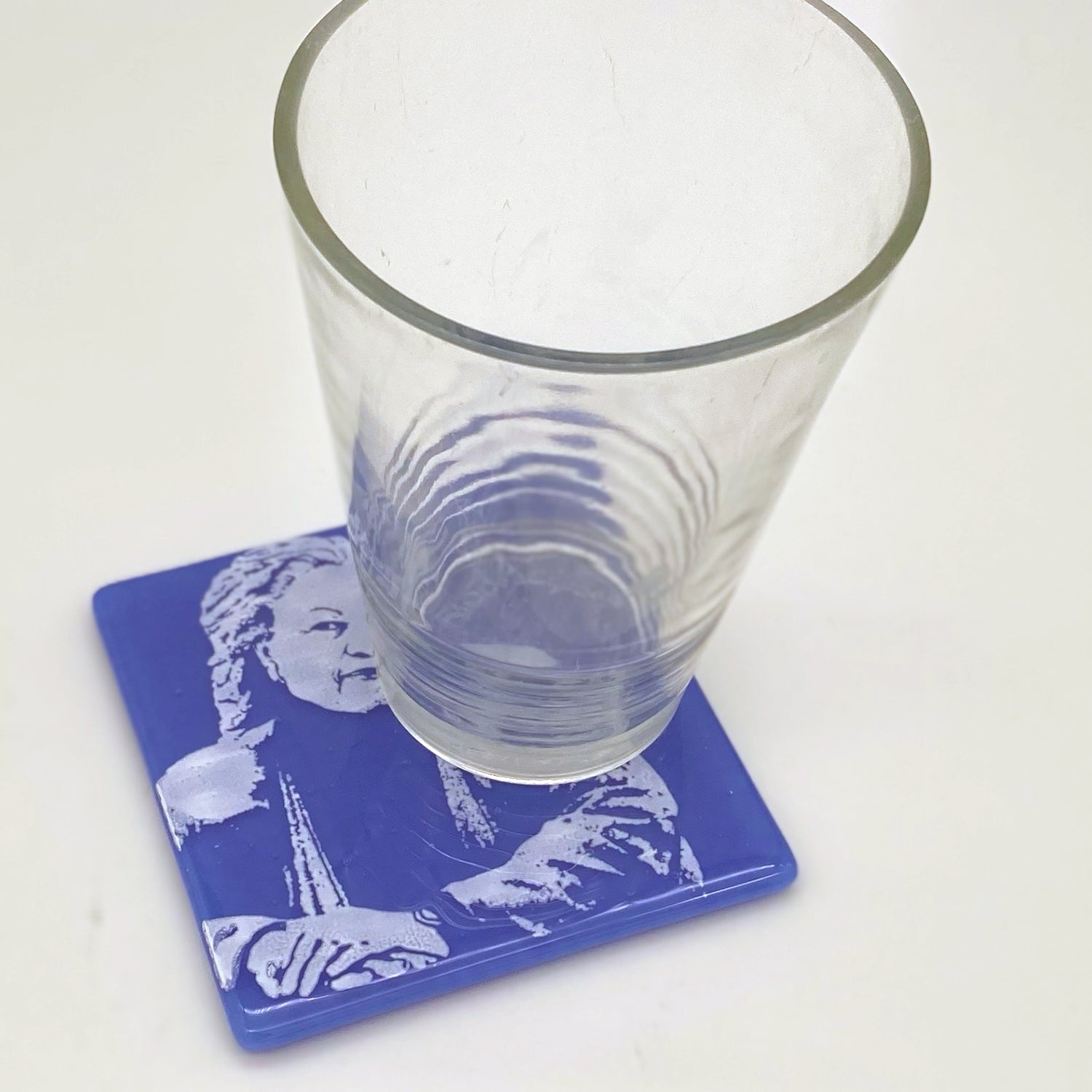 Toni Morrison Fused Glass 4" Single Coaster