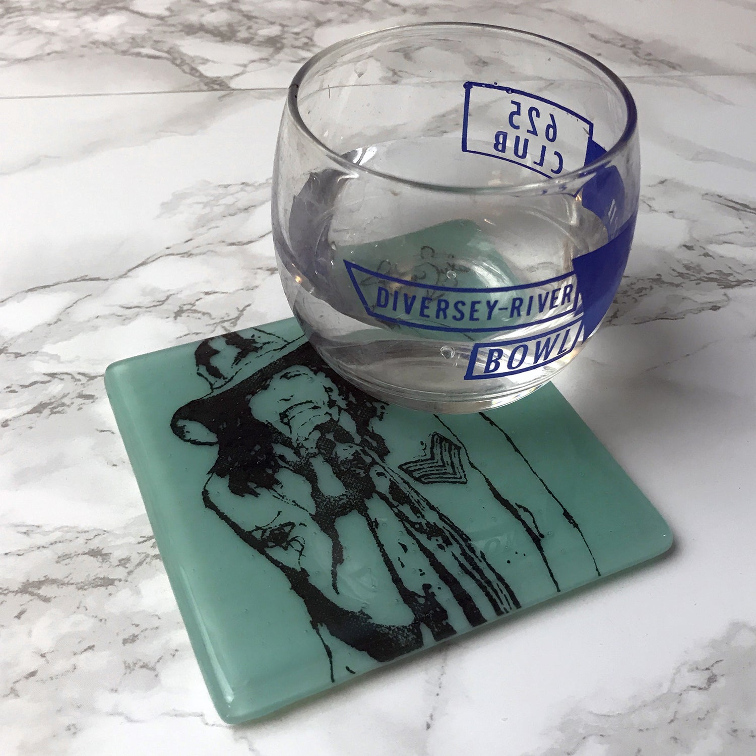 Steven Tyler Fused Glass 4" Single Coaster